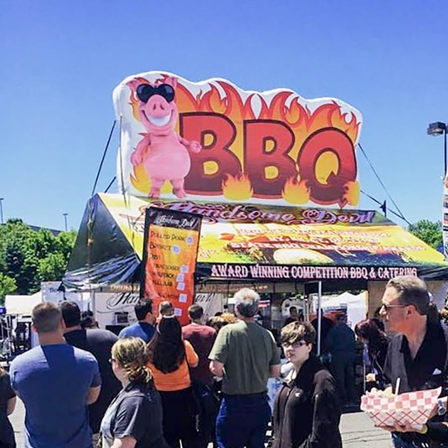 Custom BBQ inflatable sign