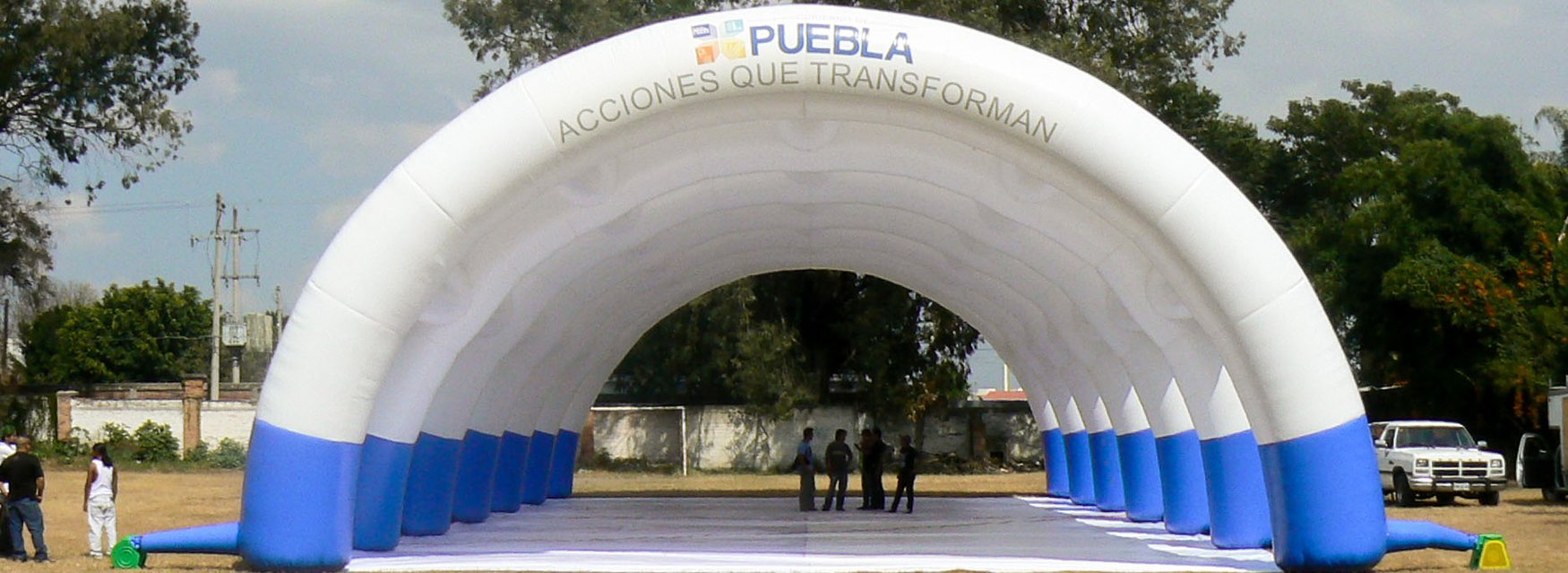 Puebla custom printed large inflatable tunnel for the State of Puebla in Mexico