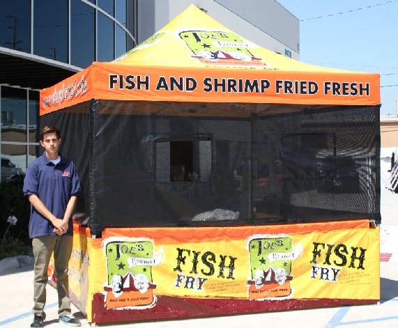 Joe's Fish Fry 10x10 Food Booth Canopy