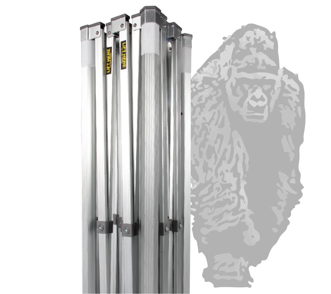 10x10 Gorilla Max frame closed with a gorilla logo on the background