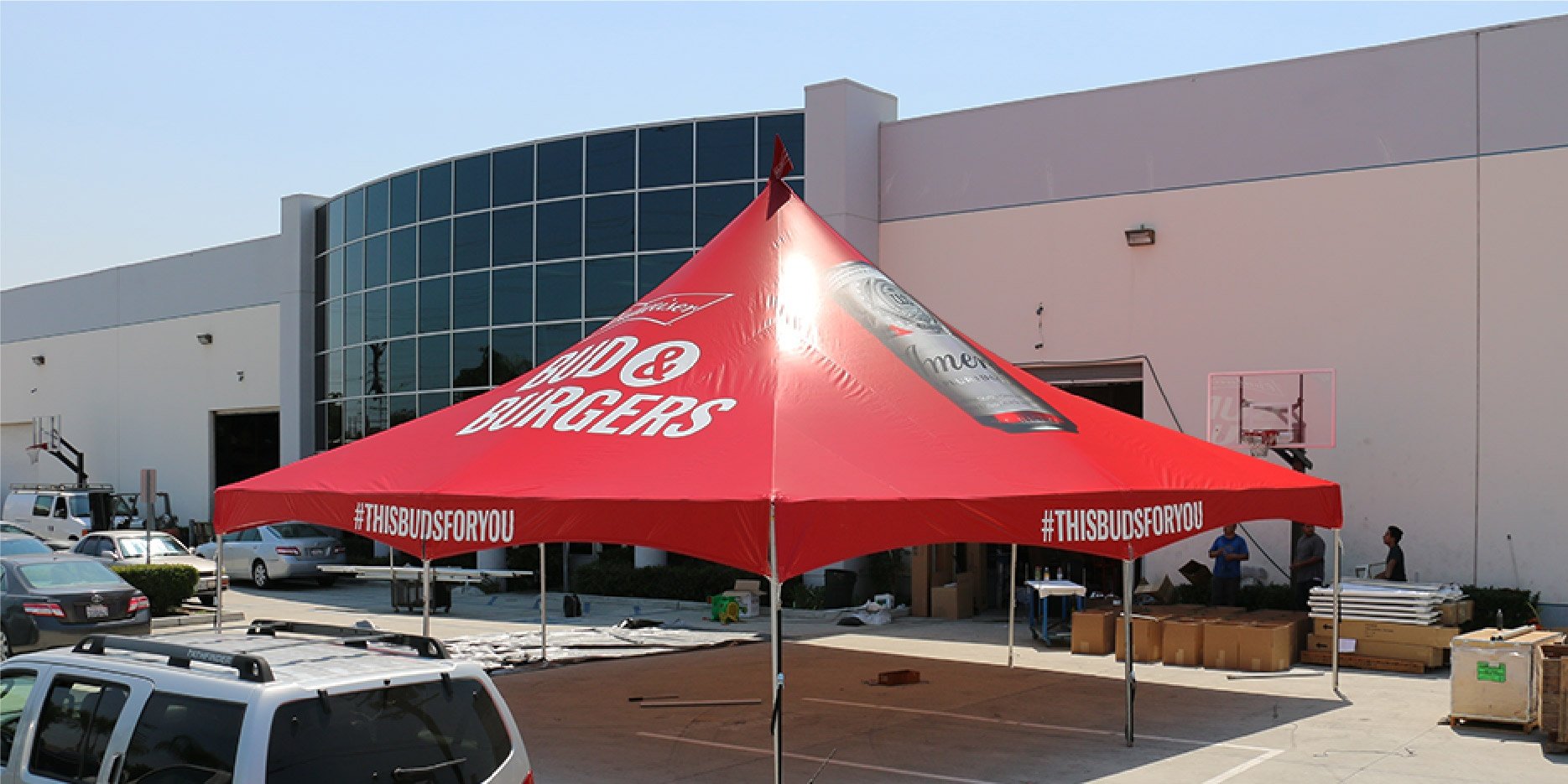 Budweiser 30x30 Red High Peak Tent