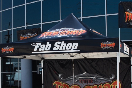 the fab shop custom printed canopy with custom printed canopy flags