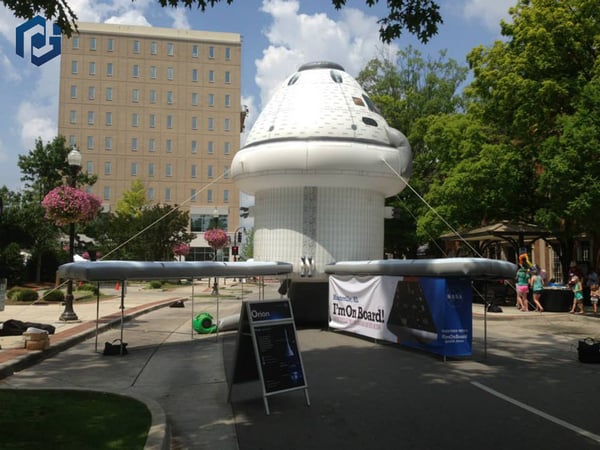 giant custom printed spacecraft prop