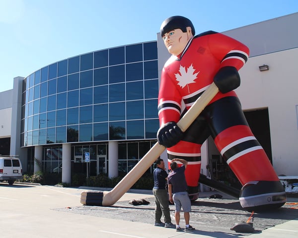 Giant Inflatable Hockey Player