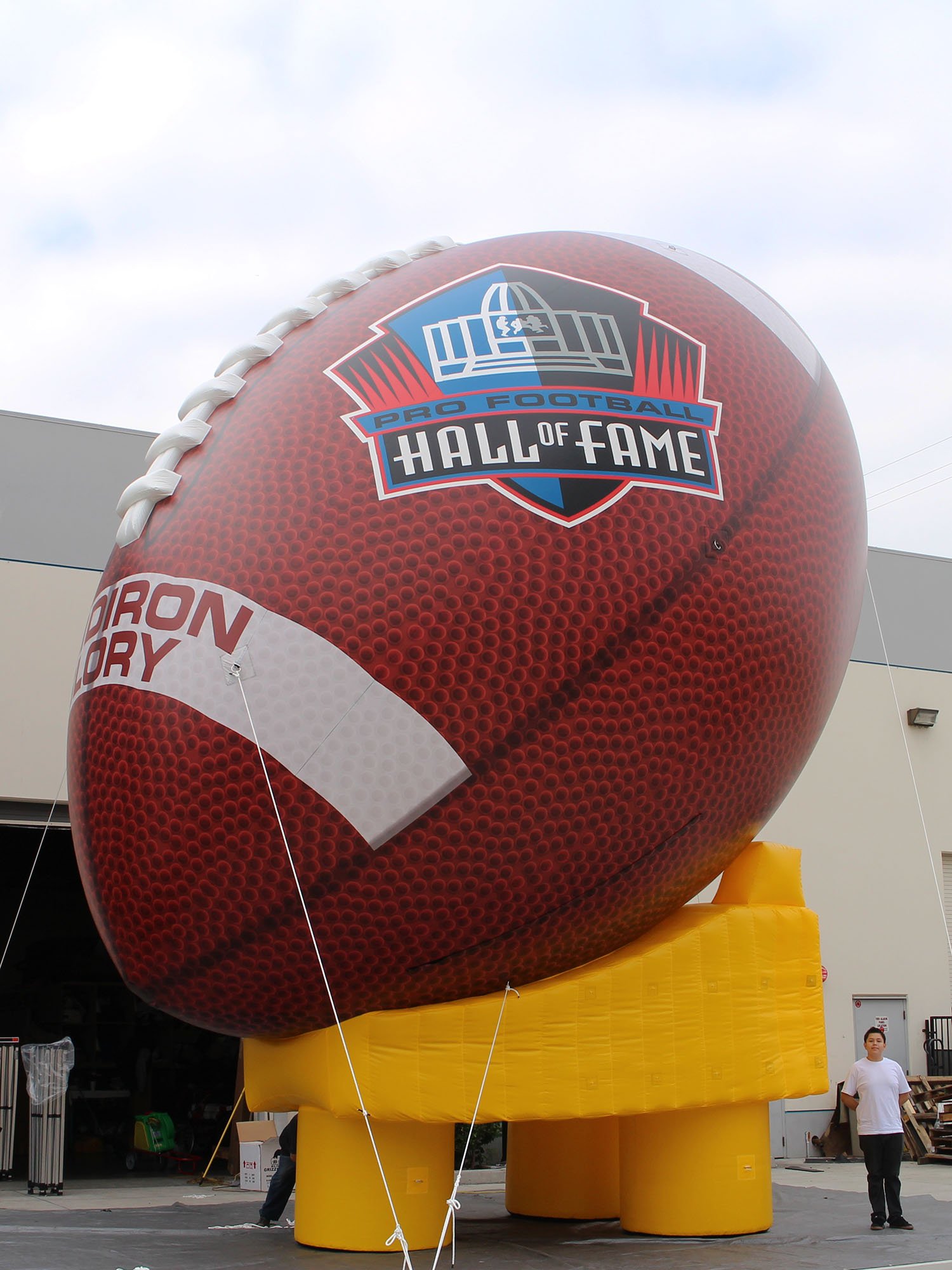 Huge Inflatable Football for NFL Hall Of Fame | Sports Inflatables