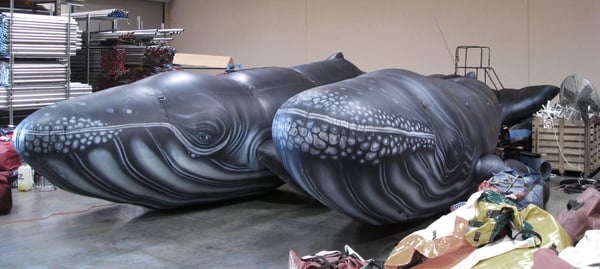 huge inflatable whale