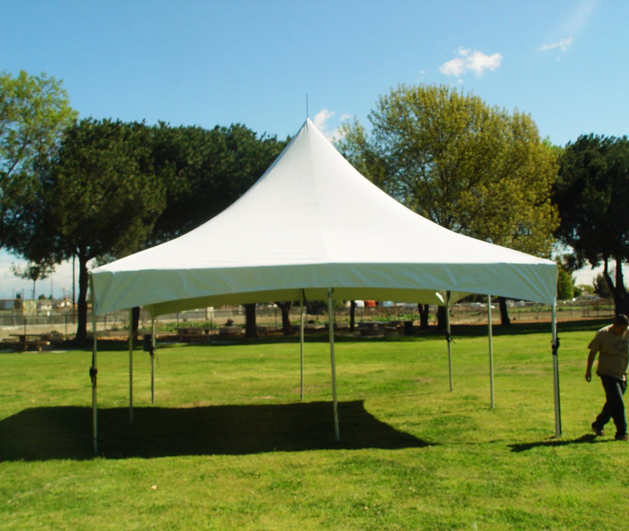 20x20 White High Peak Tent | Canopy Rentals