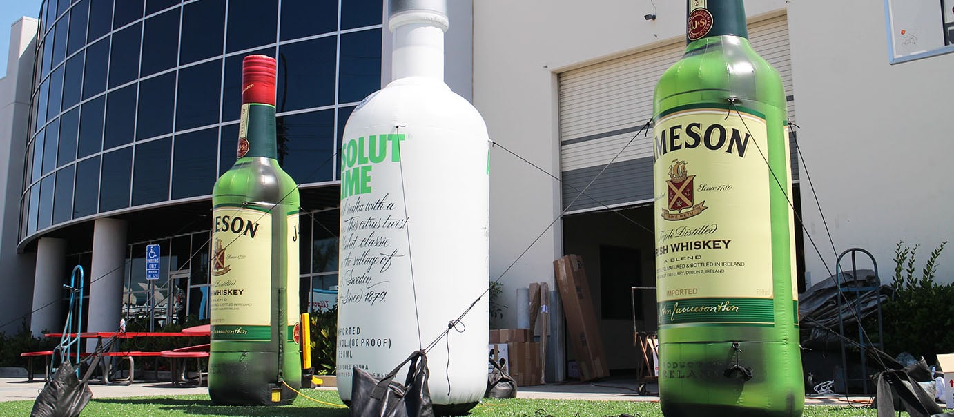 inflatable-liquor-bottles-on-display