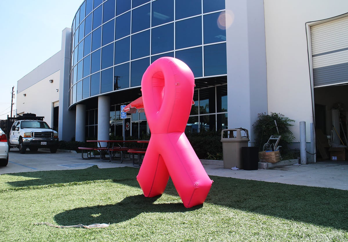 Breast Cancer Ribbon | Inflatable Sign | Custom Replica