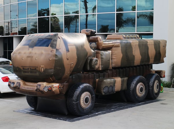 military truck replica angle