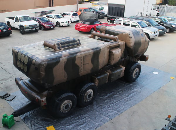 military truck replica rear
