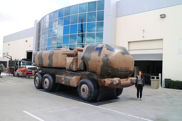 military truck prop inflatable