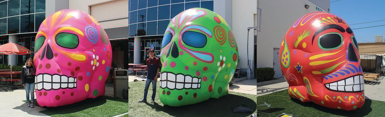 Inflatable Sugar Skulls - Day of the Dead Inflatables