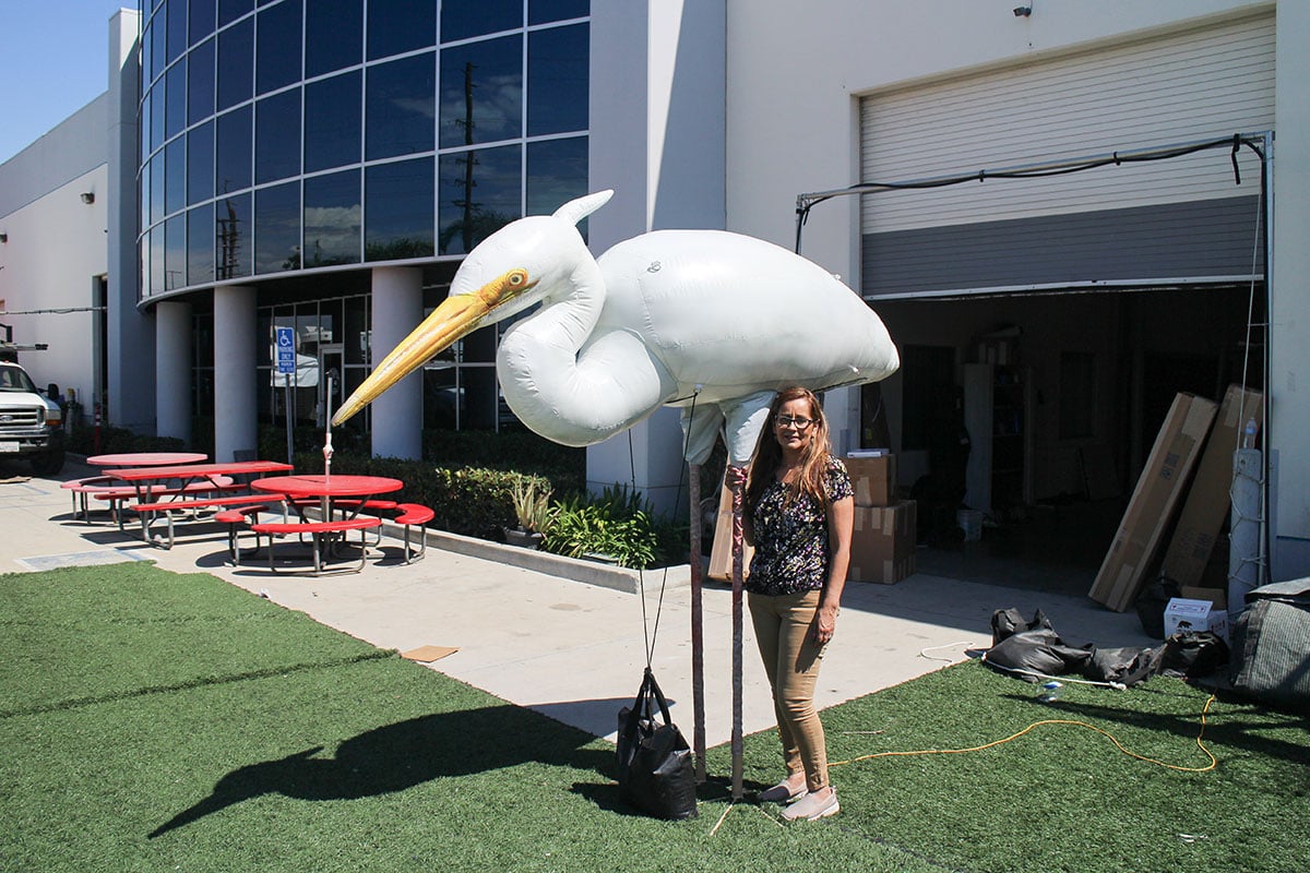 inflatable-egret-replica
