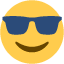 Accessories- smiley face wearing a set of shades, symbolizing the accessories