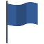 Your branding everywhere- Blue flag icon